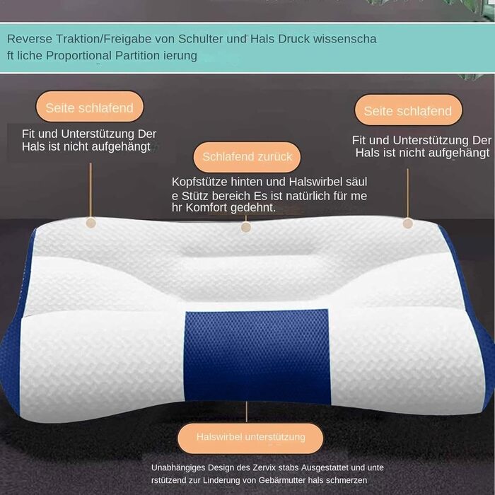 Novgorod Neck Pillow, Contour Pillow for Sleeping | Ergonomic Contour Bed Pillow, Adjustable Height, Contoured Neck Support Pillow for Neck Relief