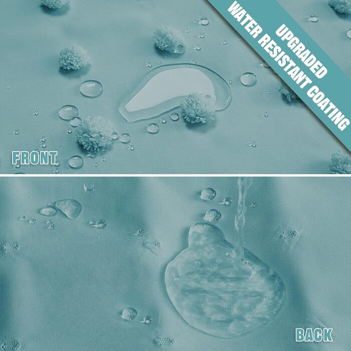 Штора для душу Бохо, довга, у стилі кантрі, тканинна, натуральних кольорів, 183 x 213 см, туфтована, з плісе, квіткові візерунки, структурована, сучасна, мінімалістична, комплект з гачками для ванної кімнати, природний колір (H213.4 x B182.9 cm (1er Pack)