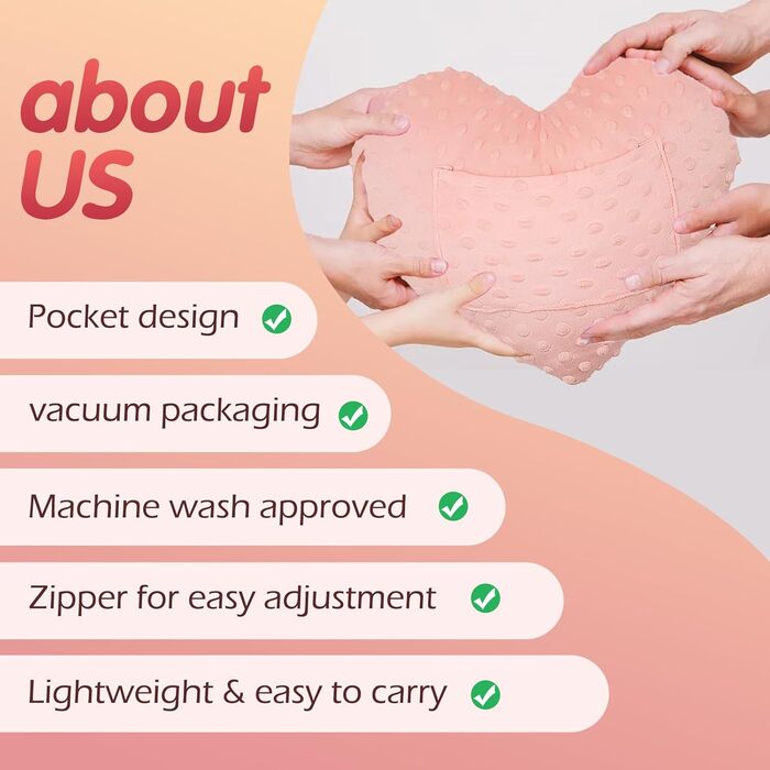 LYMOI Heart Surgery Pillow for Open Heart Surgery, Post-Heart Surgery Heart Pillow, Chest Pillow After Heart Surgery with Pocket, Heart Surgery Recovery Gifts for Patients Minky Dot (Pink)