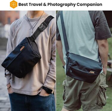 Сумка для камери TARION: водонепроникна сумка-слінг для DSLR, дзеркальної та SLR камер з перегородками для об'єктивів та аксесуарів