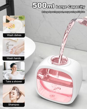 Автоматичний диспенсер для мила Dalugo USB-C з кріпленням на стіну, 500 мл, електричний сенсорний, регульований, для кухні та ванної кімнати