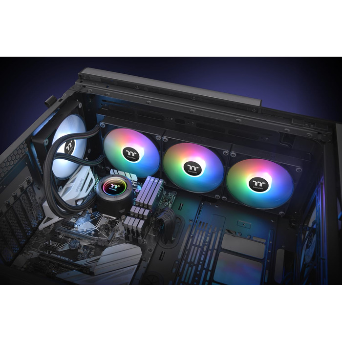 Система водяного охолодження Thermaltake TH280 V2 Sync AIO з дзеркалом Infinity, 2x CT140 PWM, 420 мм, RGB (Black)