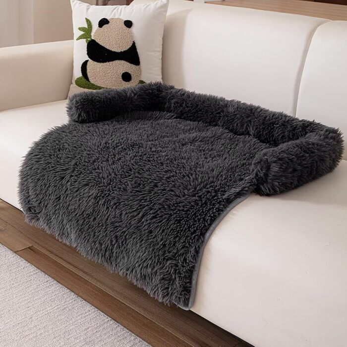 М'яке ліжко для собак та котів, софа з бортиком, 75x75 см, чорний (R-Schwarz)