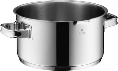 Каструля WMF Function 16 см з ручкою, без кришки, 1,4 л, з нержавіючої сталі Cromargan, 4 функції зливу, внутрішня шкала, червона, для індукційних плит