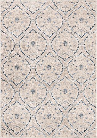 Килим SAFAVIEH Traditionell для вітальні, їдальні, спальні - колекція Brentwood, короткий ворс, світло-сірий та синій, 122 x 183 см, прямокутний