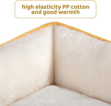 Килимок для котів та собак Hollypet, м'яке ліжко для тварин, 55x45x15 см, жовтий