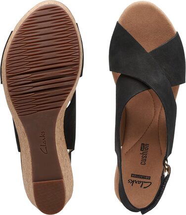Босоніжки Clarks Annadel Eirwyn на підборах, чорні, нубук, 40 EU