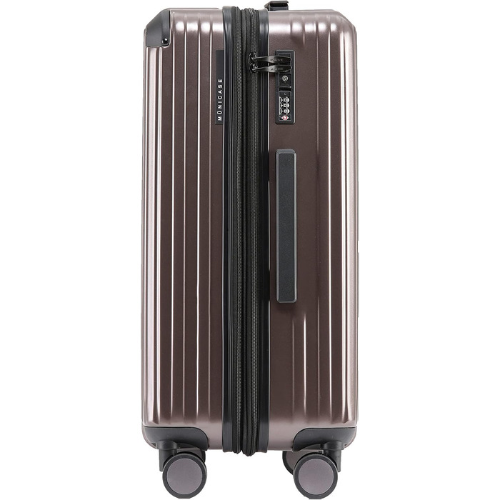 Валіза-набір 3шт з TSA-замком, розширювана, телескопічна ручка, жорсткий корпус (Кофе)