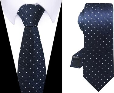 Набір краваток для чоловіків, ткані, жаккард, 6 шт. (темні крапки)