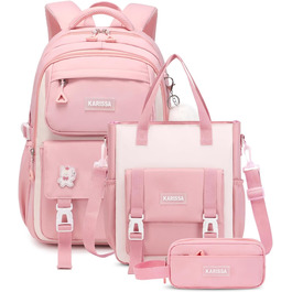 Стильний рюкзак для підлітка Tanou з набором канцтоварів: пенал, сумочка на плече, відділення для ноутбука 15.6