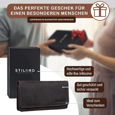 STILORD 'Lotta' Leather Wallet Women RFID and NFC Protection Vintage Women's Wallet Crossbody with RFID Blocking in Gift Box