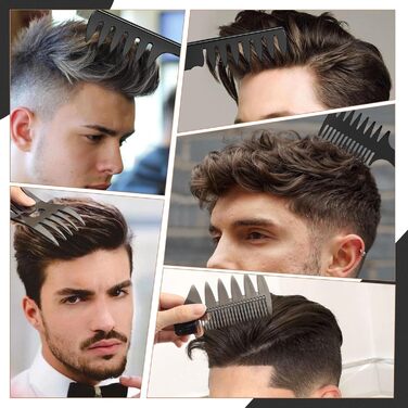 Набір для чоловічого стайлінгу Kamm, DUAIU: 7 предметів, круглі щітки, текстурувальні гребені для укладки та розчісування