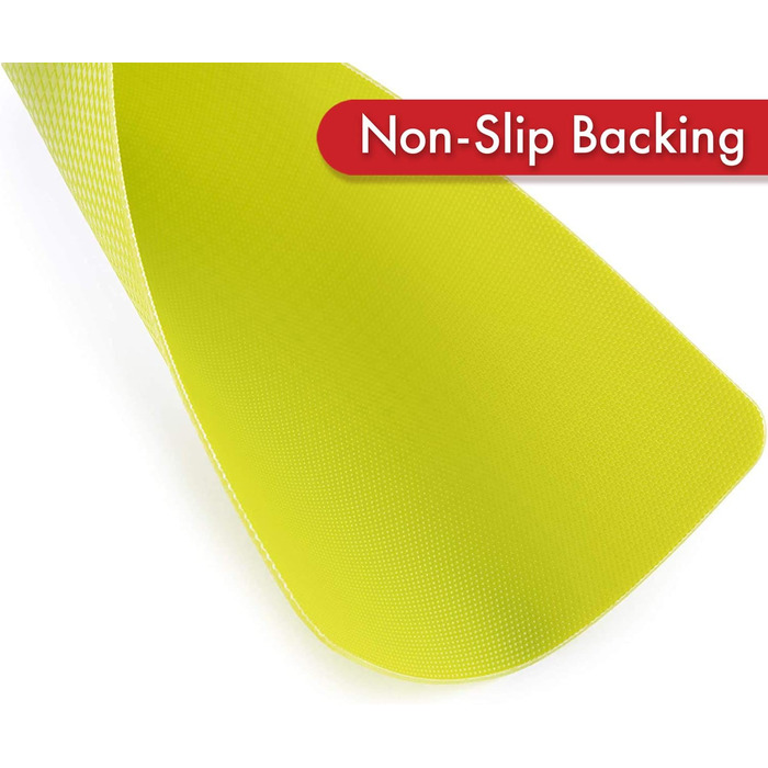 Килимок для обрізної дошки Dexas, 4 шт., 14 x 20 см, нековзкий, для кухні (сірий, червоний, білий, зелений)