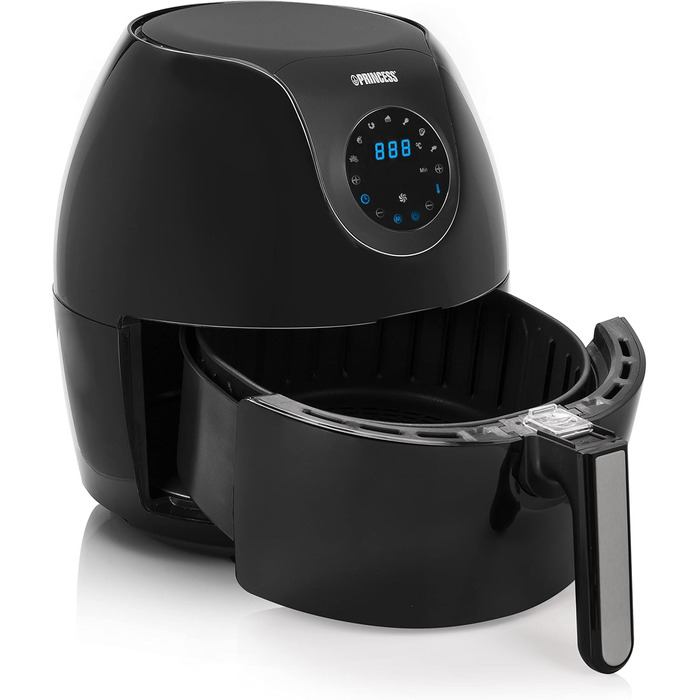Princess XXL Air Fryer with 5.2L, Digital Touchscreen, 7 Programs, Oil-Free, 1700 W, Aerofryer 182050, Black REGULAR 5.2L