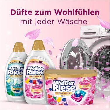 Капсули для прання кольорових речей Weißer Riese Trio-Caps Color Орхідея, 120 шт