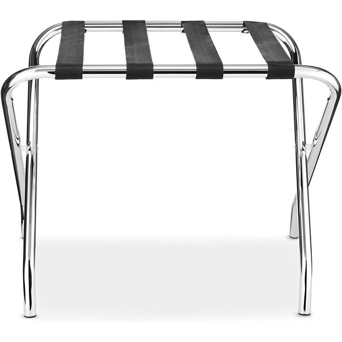 Amenities Trunk Folding Chrome Stainless Steel Suitcase Shelf Luggage Rack without Backrest (2-Pack)