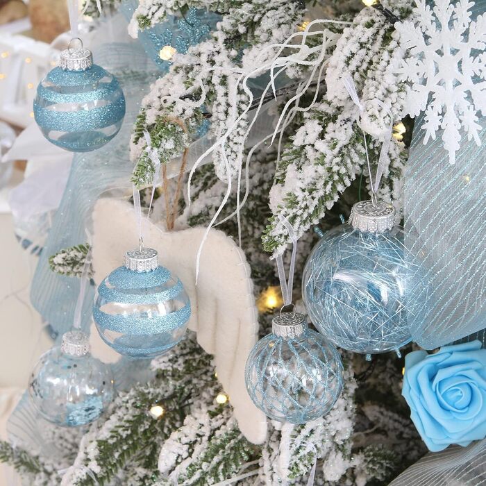 Набір прикрас для ялинки Sea Team 60 мм, 30 шт., блакитний