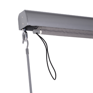 Outsunny Вертикальна маркіза для балкона 120 x 200 см, вертикальна маркіза захист від вітру та приватності з ручним приводом сірого кольору