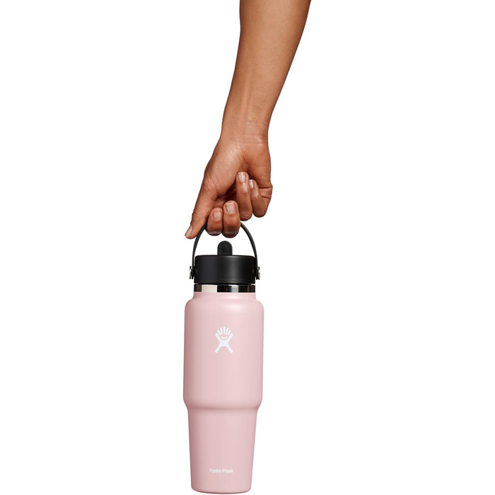Hydro Flask 32oz Wide Mouth Flex Straw Travel Bottle - Stainless Steel, Vacuum Insulated, Leakproof, BPA-Free