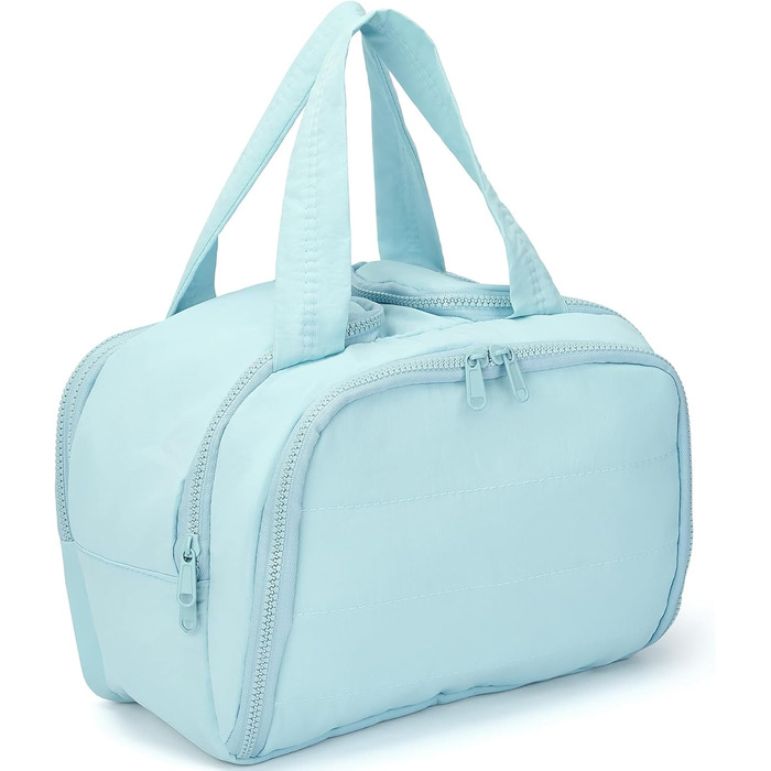 Кultурний мішечок Axcone для подорожей, великий, зручний, органайзер для косметики та аксесуарів, ручна поклажа, для жінок та чоловіків (T7151-), блакитний