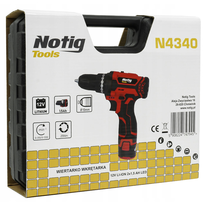Акумуляторний шурупокрут Notig Tools 12V N4340