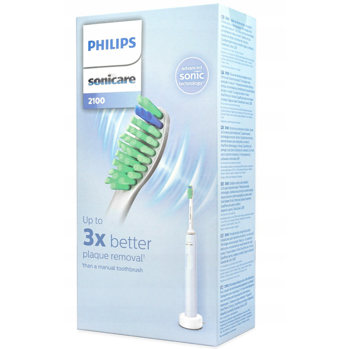 Електрична сонічна зубна щітка Sonicare синього кольору з таймером чищення