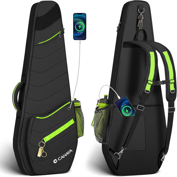 CAHAYA Softshell Сумка для електрогітари Outdoor - 12 мм підкладка, Gigbag з кишенями, патчі DIY, для ST, LP, Tele