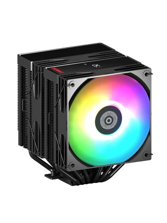 Кулер для CPU ENERMAX ETS-TD60D-ARGB: 2x 120mm вентилятор, гідравлічний підшипник, 4x Heatpipe, підтримка AMD AM5/AM4 та Intel LGA1851/1700/115x
