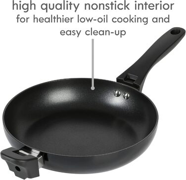 Набір посуду Kenmore 126369.1 з антипригарним покриттям, алюміній, блакитний (9 предметів, чорний)