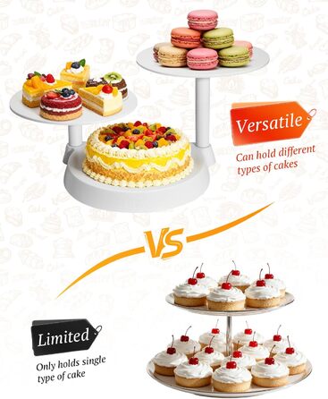 Обертова підставка для тортів Uten - поворотний стіл для випічки, декорування тортів, з пластику