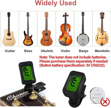 Набір аксесуарів для гітари TTCR-II, 78 шт: стійка, тюнер, каподастр, медіатори, струни, фінгерпіки, захист пальців, ремінь