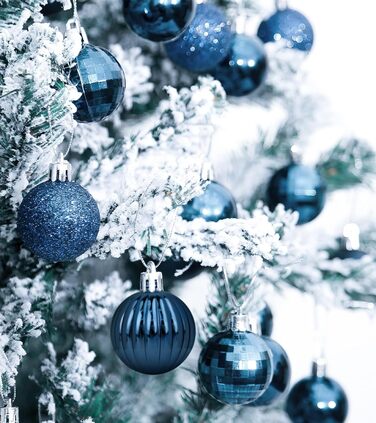 Прикраси для ялинки BLAZOR, 36 шт. 4см/6см, пластикові кулі, червоні, золоті, сині, срібні