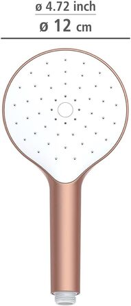 WENKO Shower Head, No More Scale, Anti-Scale with Automatic Cleaning Function, Round Shower Head, Chrome 0 x 12 x 12 cm (Purple)