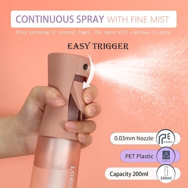 Щітка для волосся з пляшкою спрею 200 мл, розпушувач для натурального волосся, для афрокудрявого волосся 3a-4c, для кучерявого, хвилястого та локонованого волосся, набір з 3 шт. щітки для начісування, щітка з подвійною стороною (терракотова)