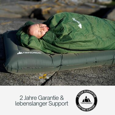 Каремат надувний екстра-товстий 12 см, ширина 70 см з помпою та подушкою для кемпінгу, туризму та велопоходів