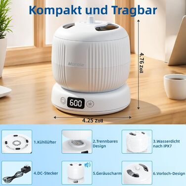 Ультразвуковий очищувач для зубних протезів, кап, брекетів та ювелірних виробів 200 мл, 45000 Гц, з УФ-лампою