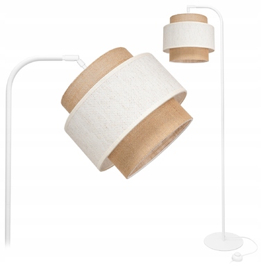 Підлогова лампа Glimex Modern E27 60 Вт, бежевий, білий, коричневий