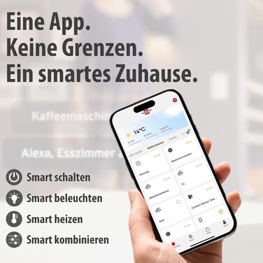 Розумний подовжувач Brennenstuhl Connect Eco-Line WiFi на 6 розеток, керування через додаток, Alexa та Google Assistant, кабель 1.5м, чорний
