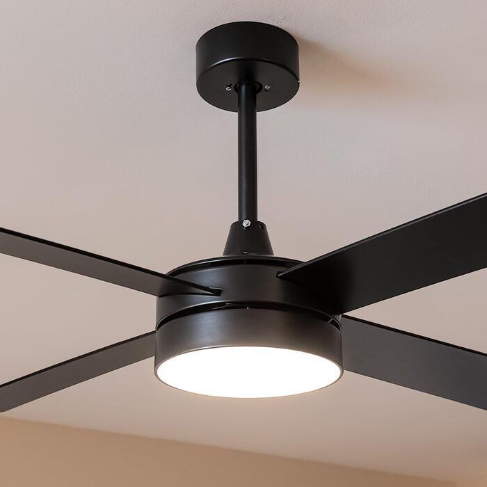 Стельовий вентилятор Cecotec Aero 5200 Line з пультом, LED підсвіткою, таймером та функцією зими, 132 см, 60 Вт, чорний