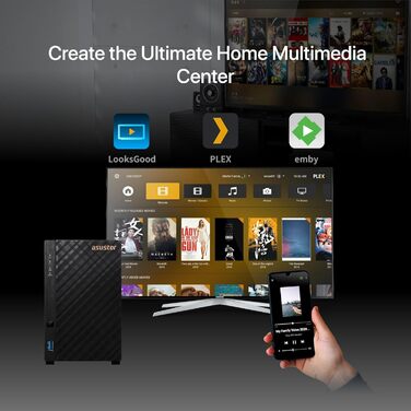 Asustor Drivestor 2 Lite AS1102TL: 2-байовий NAS корпус для мережевого зберігання даних, 1.7GHz Quad Core, 1GbE, 1GB DDR4 RAM