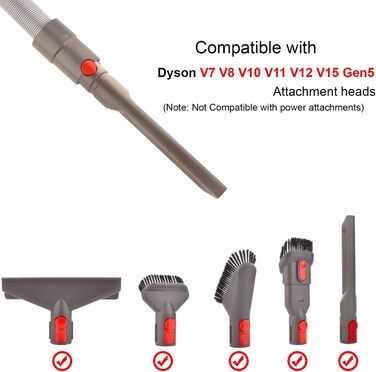 Набір аксесуарів для пилососа Dyson Gen5 V15 V12 V7 V8 V10 V11 SV10 SV11: щітки, насадки, шланг, запасні частини (6 в 1)