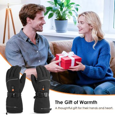 Обогріваючі рукавички Minthouz для жінок та чоловіків, 7.4V 3000mAh, з акумулятором, 6-шарова оболонка, 3 режими нагріву, сенсорний екран, для поїздок, водіння та спорту на відкритому повітрі