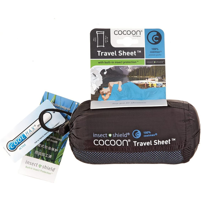 Спальний мішок Cocoon TravelSheet з мікрофібри та захистом від комах Insect Shield, Coolmax