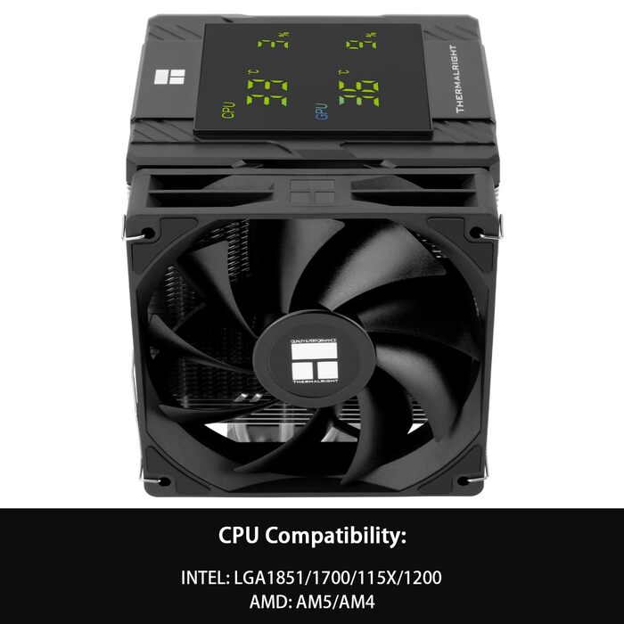 Thermalright Peerless Assassin 120 Digital - Кулер для CPU з подвійним радіатором та вентиляторами, підтримка AM4/AM5, Intel LGA1851/1700/115X/1200