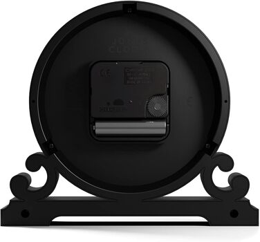 JONES CLOCKS® Saloon Table Clock | Traditional Double Scroll Design | Green | Contemporary classic style for desk, table, shelf, or bedside table