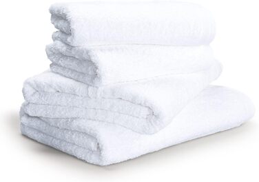 möve Superwuschel Towel Set, 2 Shower Towels 80 x 150 cm & Towels 50 x 100, Made in Germany, 100% Cotton, Snow, 2x50x100cm + 2x80x150cm