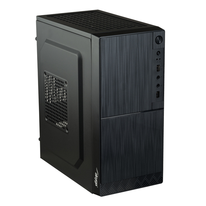Корпус Micro ATX для комп'ютера Akyga AK35BK PC Tower, 2x USB 2.0, чорний