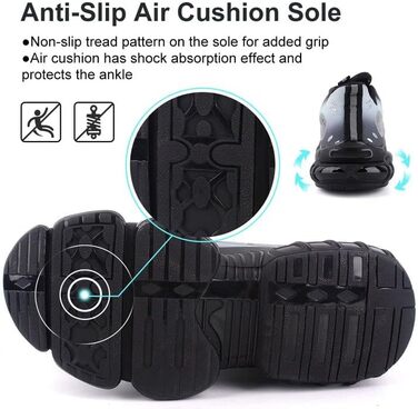 Зручні робочі черевики AIMAYEE з металевим підноском: легкі, дихаючі, з кевларовою вставкою (Сірий, 40 EU)