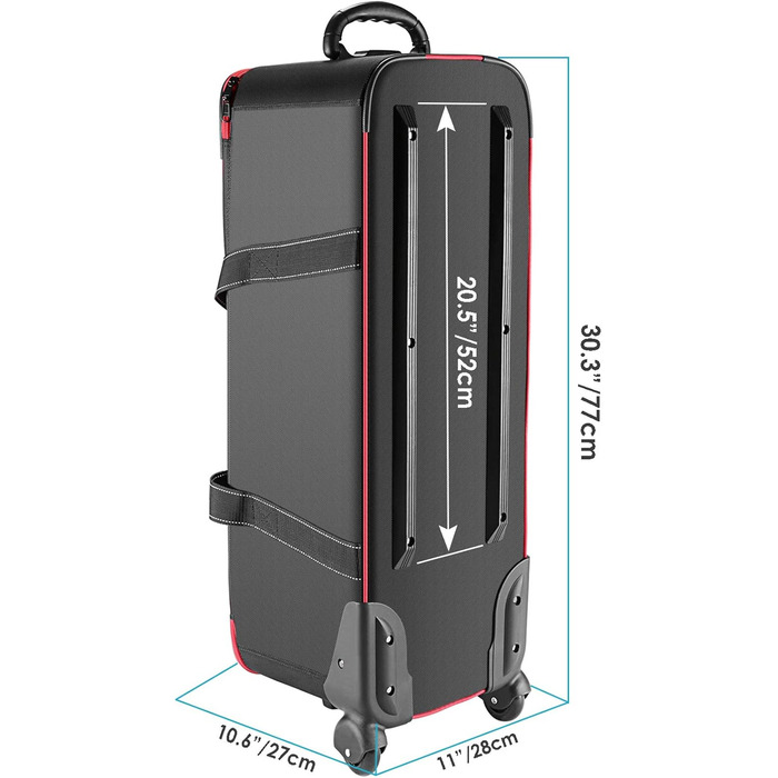 Рюкзак для камери NEEWER Pro: водонепроникний, з захистом від ударів, з замком-кодовиком, сумісний з DJI Drone, DSLR, об'єктивами та аксесуарами (77x28x27 см, чорний)