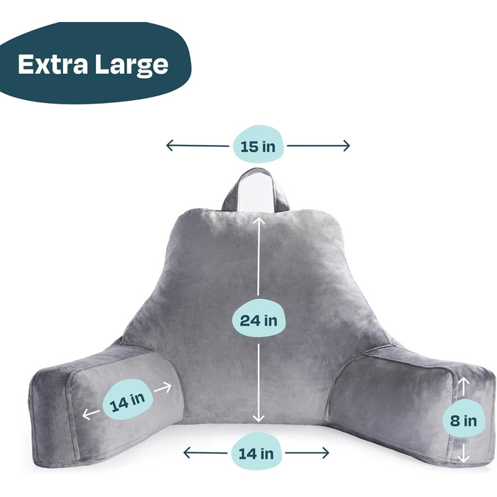 Підлогове крісло-лежак Linenspa з подрібненим пінополіуретаном (Memory Foam), XL, для читання, ігор, перегляду телевізора, з підлокітниками. Ідеально для спалень та кімнат гуртожитків.